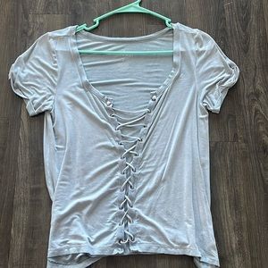 American Eagle lace tie top